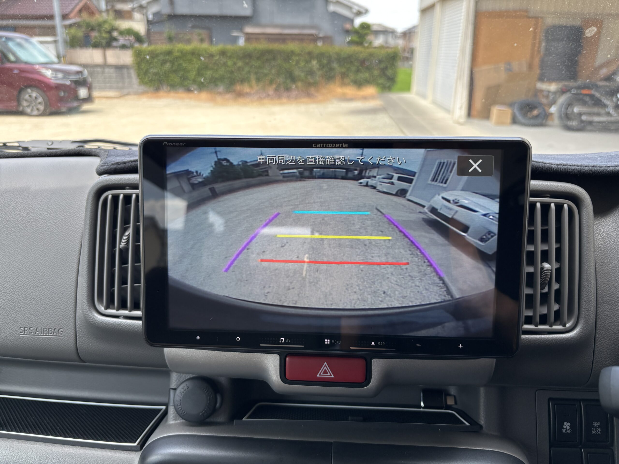 エブリイ DA17V 楽ナビAVIC-RF722取付完了・純正バックカメラ映像表示