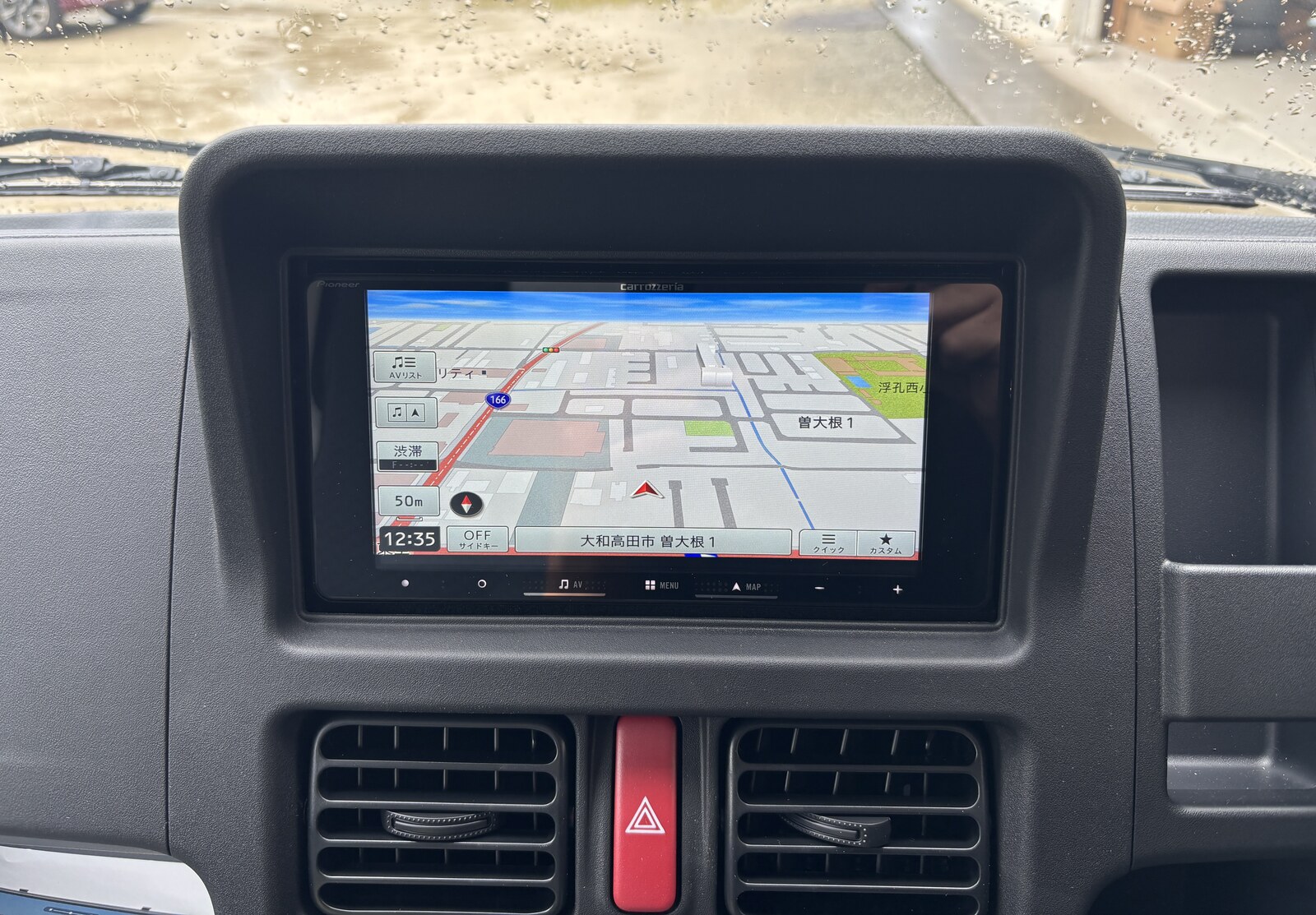 キャリイ DA16T に取り付けたAVIC-RW822-Dの地図画面